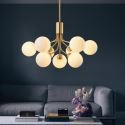 LED Ceiling Light Retro Milk White Glass Pendant Light