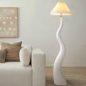 Resin Floor Lamp Living Room Bedroom White Cream Floor Light