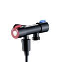 Bathroom Angle Stop Valve Black 1PC with Hot and Cold Marks